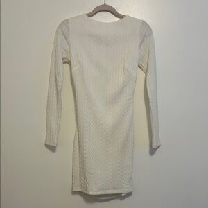 Chic Cream Long Sleeve Dress